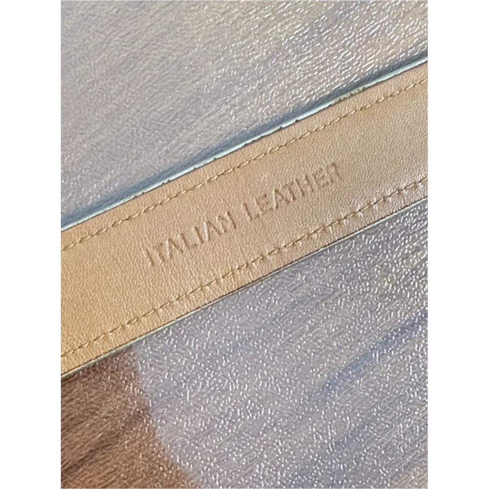 Lauren Ralph Lauren Brown Leather Belt with Gold Trim M